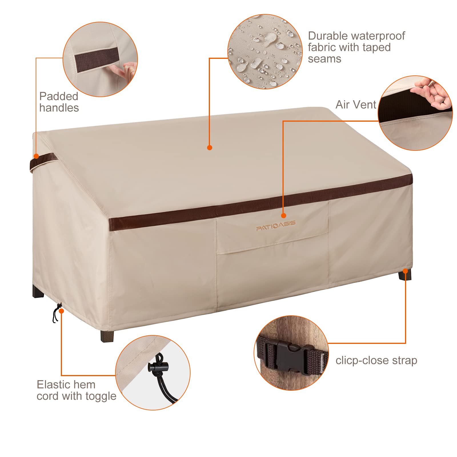 Waterproof Patio Bench Cover 54