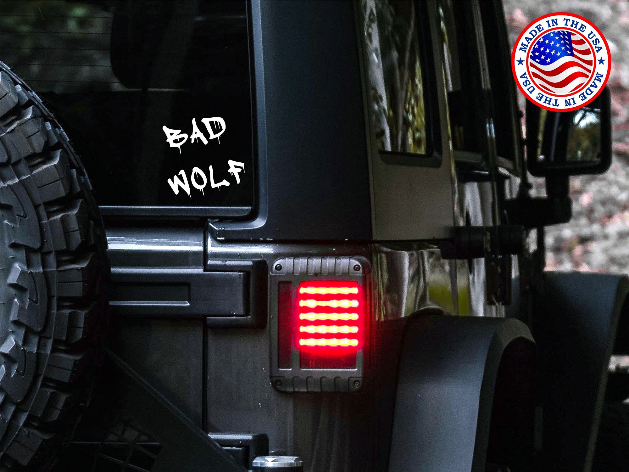 Doctor Who Inspired Bad Wolf Vinyl Decal Sticker - 5.5 Inch White Car Decal for Cars, Trucks, Vans, Walls & Laptops - Premium Removable Vinyl Sticker - Perfect for Fans, Gifts & Personalization (SGD000171)