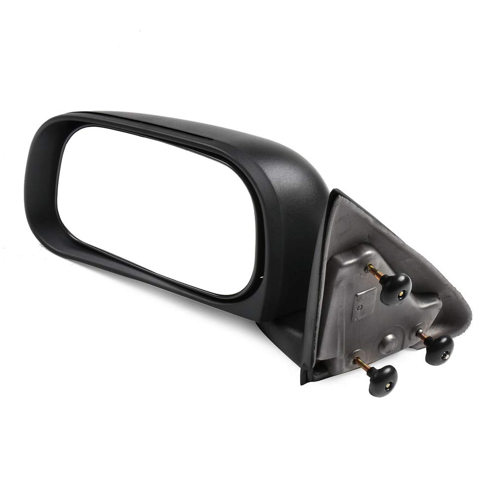 FINDAUTO Driver Side Mirror Manual Folding Non-Heated Side View Mirror Replacement for 2005-2010 Dodge Dakota - Black ABS Passenger Car Mirror (Part# CH1320219) - Perfect for Parking, Lane Changes & Improved Rear Visibility
