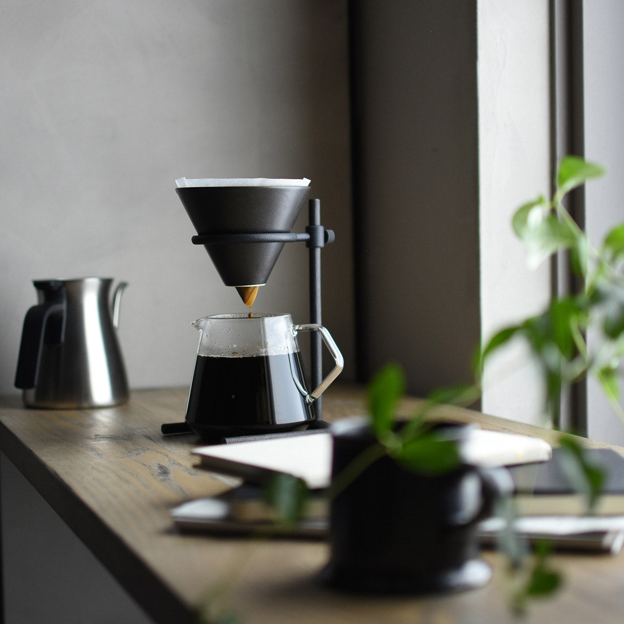 Premium SCS Pourover Coffee Stand Set - Handcrafted Dripper & Carafe for Pour Over Brewing - Perfect for Home Baristas & Coffee Enthusiasts - Ideal for Morning Rituals & Specialty Coffee Preparation