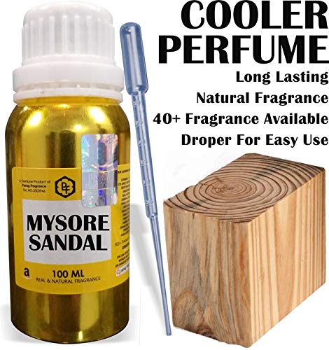 Sandal Cooler Perfume Oil 100ml - Long Lasting Aroma Diffuser & Body Fragrance | Sandalwood Scented Cooler Spray & Attar for Home, Office & Car | Relaxing & Refreshing Fragrance Oil for Aromatherapy & Personal Use