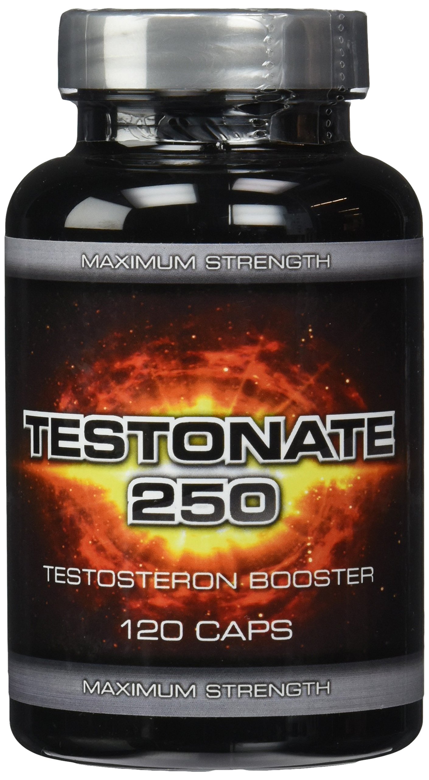 TESTONATE 250 Testosterone Booster 120 Capsules with Creatine, Tribulus, Maca & Avena Sativa - Natural Muscle Growth & Energy Supplement for Men | Gym Performance, Workout Recovery & Vitality Boost
