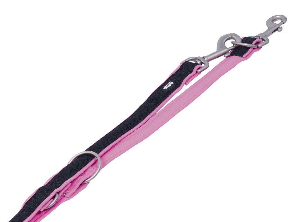 Preno Mesh Training Leash for Dogs - 200 cm (6.5 ft) Long, 25-35 mm Wide, Durable & Comfortable Pink Dog Leash - Perfect for Walking, Running, and Outdoor Training with Your Pet