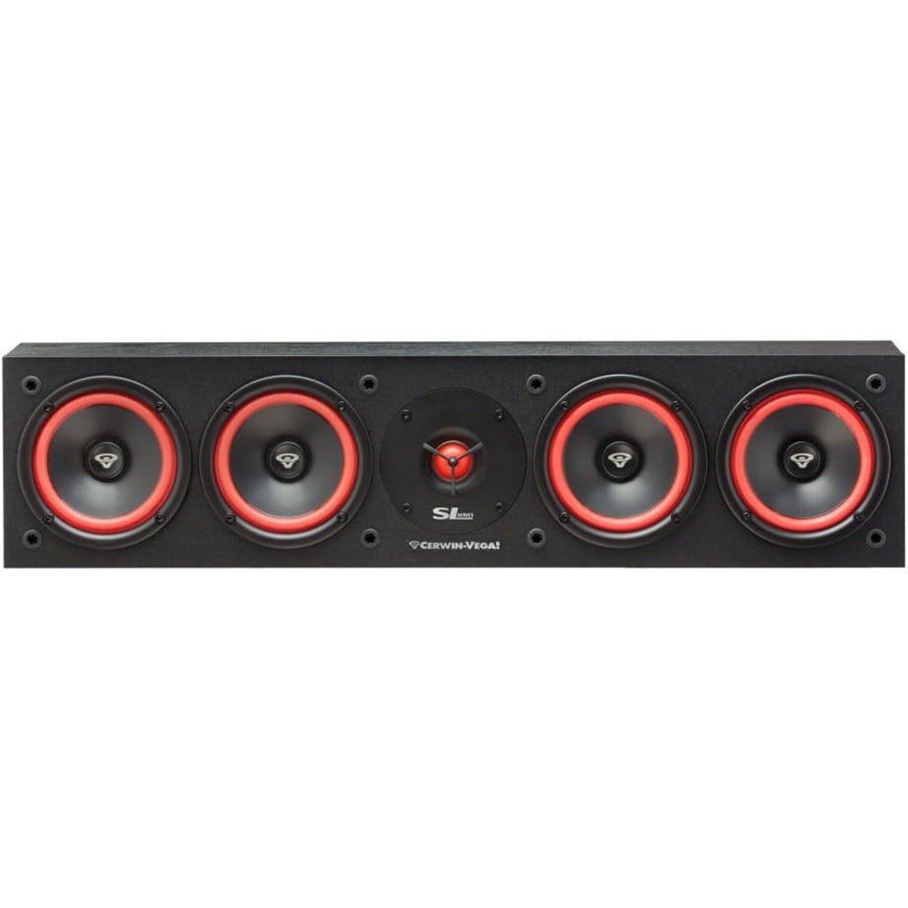Cerwin Vega SL-45C Quad 5.25-Inch Center Channel Speaker - High-Quality Home Theater Audio for Movies, Music & Gaming