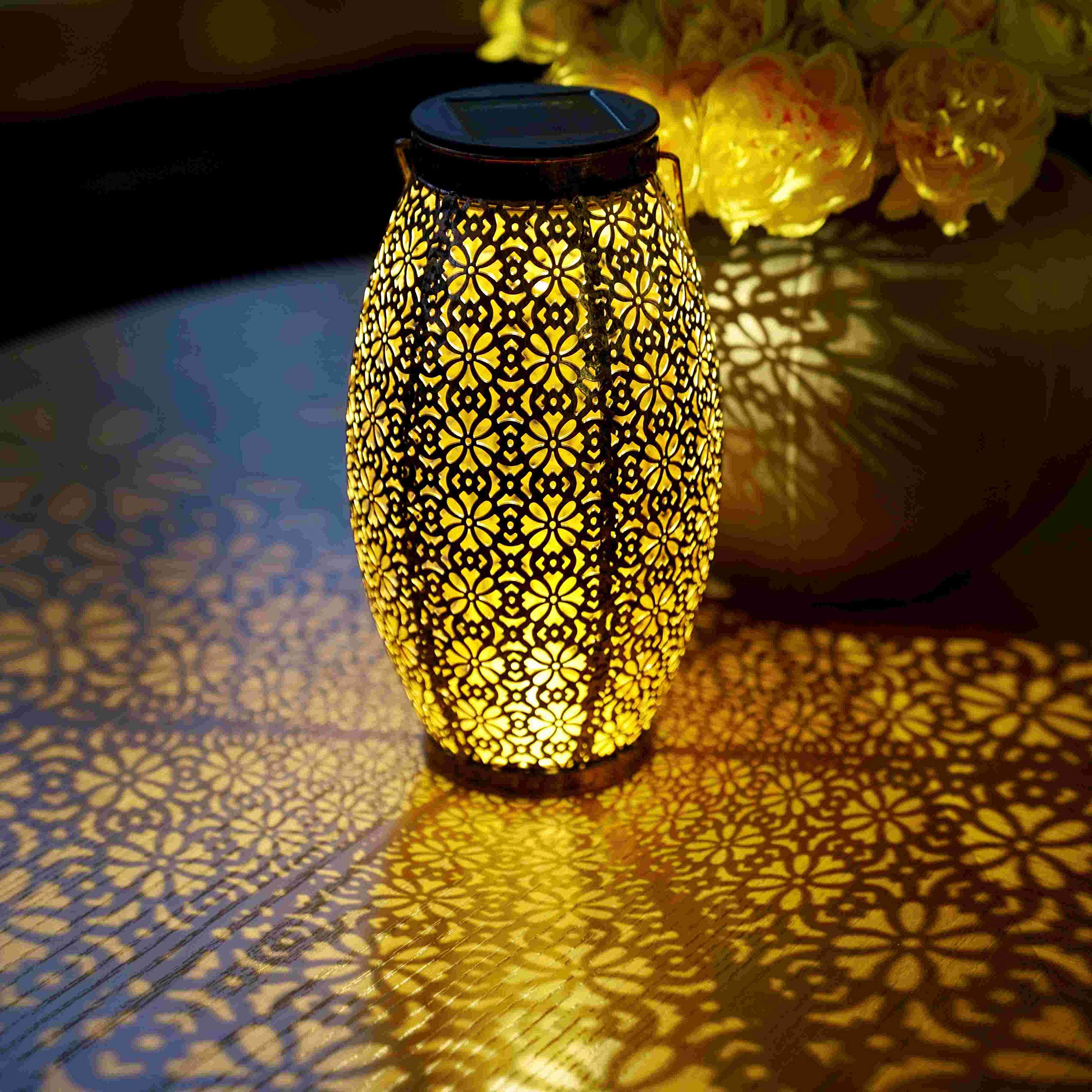 2 Pack Solar Lanterns Outdoor - Waterproof Hanging Solar Lights for Garden, Patio, Yard, Porch Decor | Weather-Resistant Black Solar Powered Lanterns for Tabletop, Pathway, Camping & Outdoor Parties