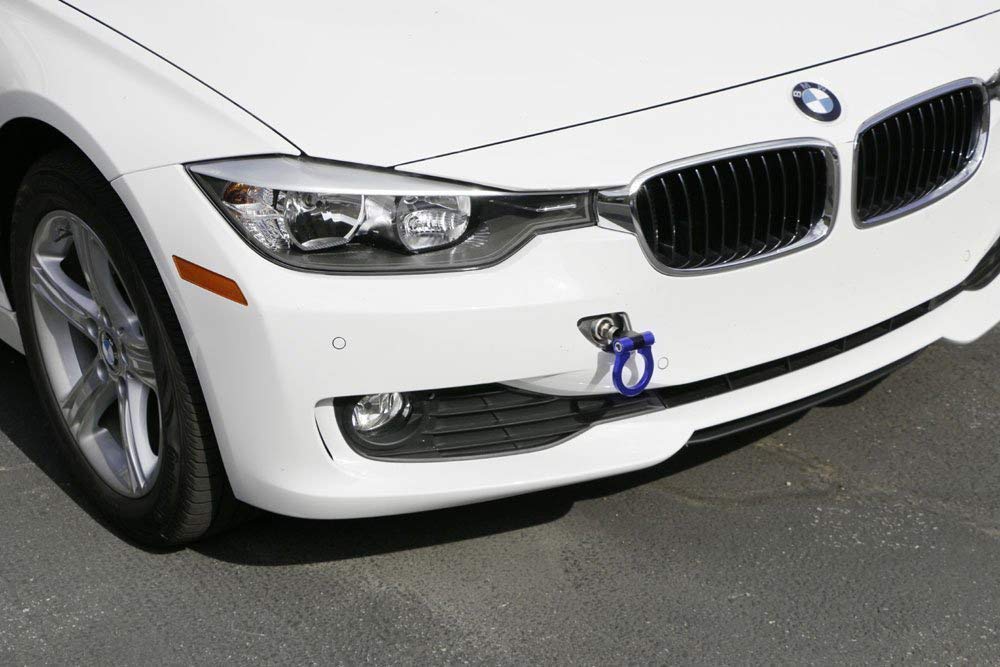 High-Performance Blue Track Racing Style Aluminum Tow Hook for BMW F30 F35 F10 3/4/5 Series & MINI - Perfect for Track Days, Car Shows, and Performance Upgrades