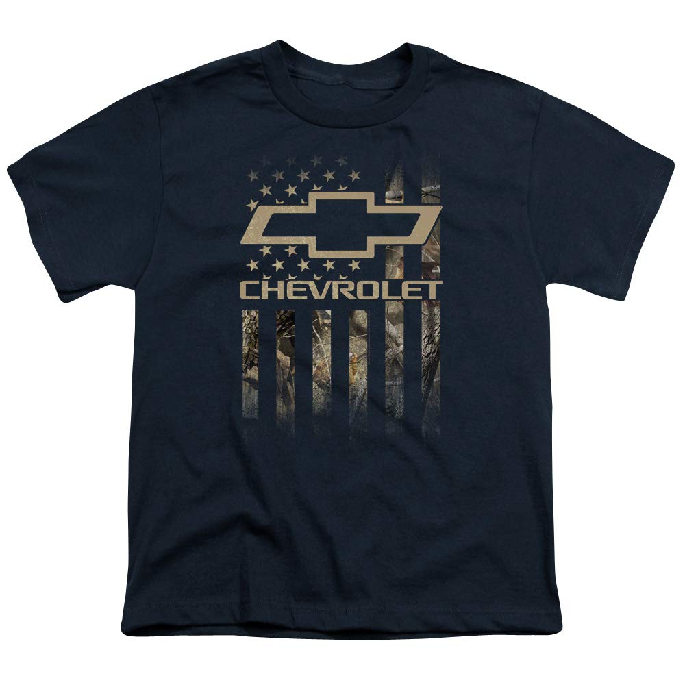 Chevrolet Camo Flag Unisex Youth T-Shirt for Boys & Girls - Comfortable Casual Wear for School, Sports & Outdoor Activities