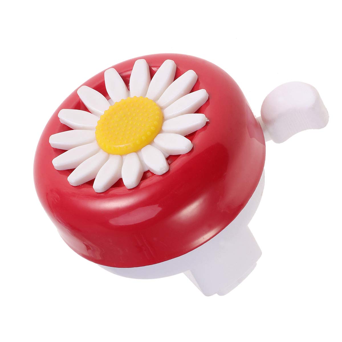 Bicycle Bell - Loud Bike Horn Accessory with Red & White Flower Design - Perfect for Commuting, Cycling Safety & Kids Bikes