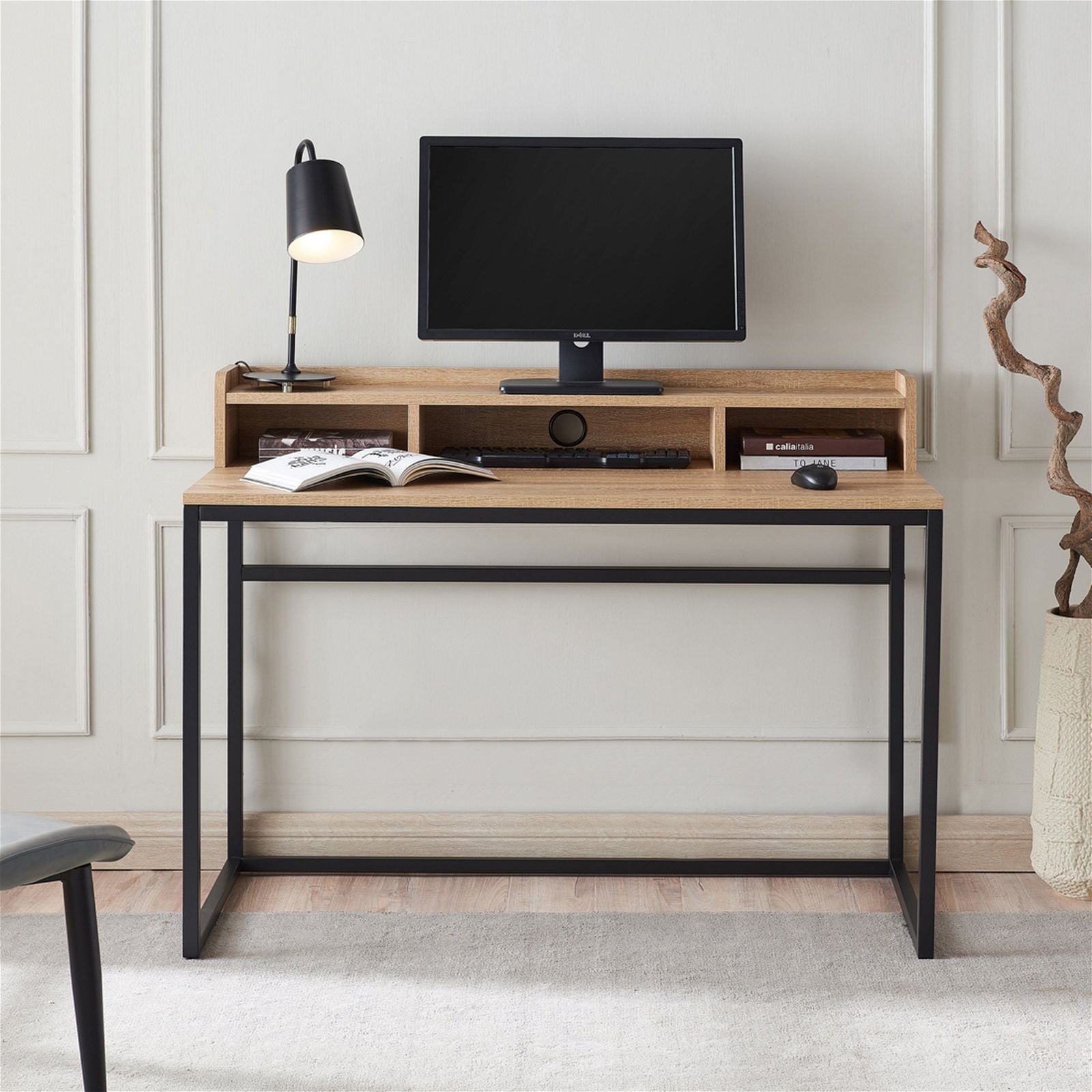 Woodstock Sally Office Desk 1200 - Light Oak Finish, Modern Home Office Furniture for Small Spaces | Perfect for Remote Work & Study