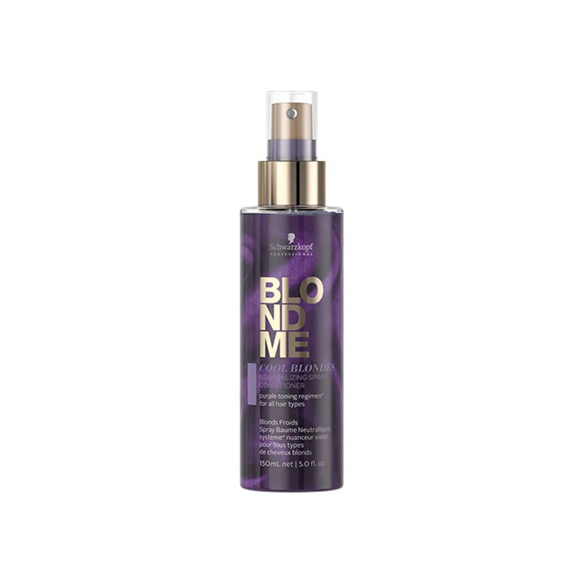 BLONDME Cool Blondes Neutralizing Spray Conditioner 150ml - Purple Toning Treatment for Blonde Hair - Perfect for Salon & Home Use to Maintain Cool Blonde Tones