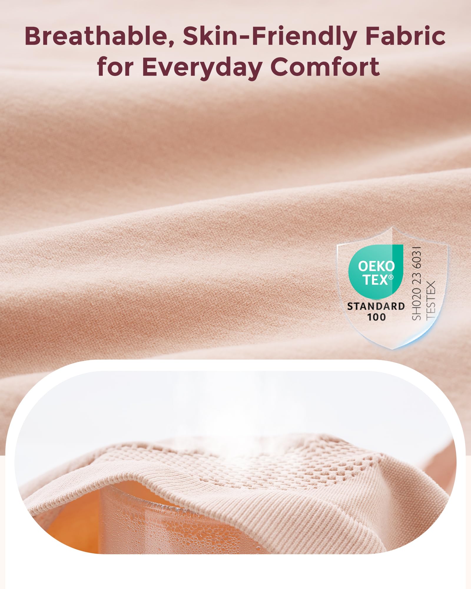 Momcozy Women's Maternity High Waist Underwear - Soft Seamless Pregnancy Underwear Over Bump for Comfort & Support - Perfect for Everyday Wear, Sleeping & Postpartum Recovery