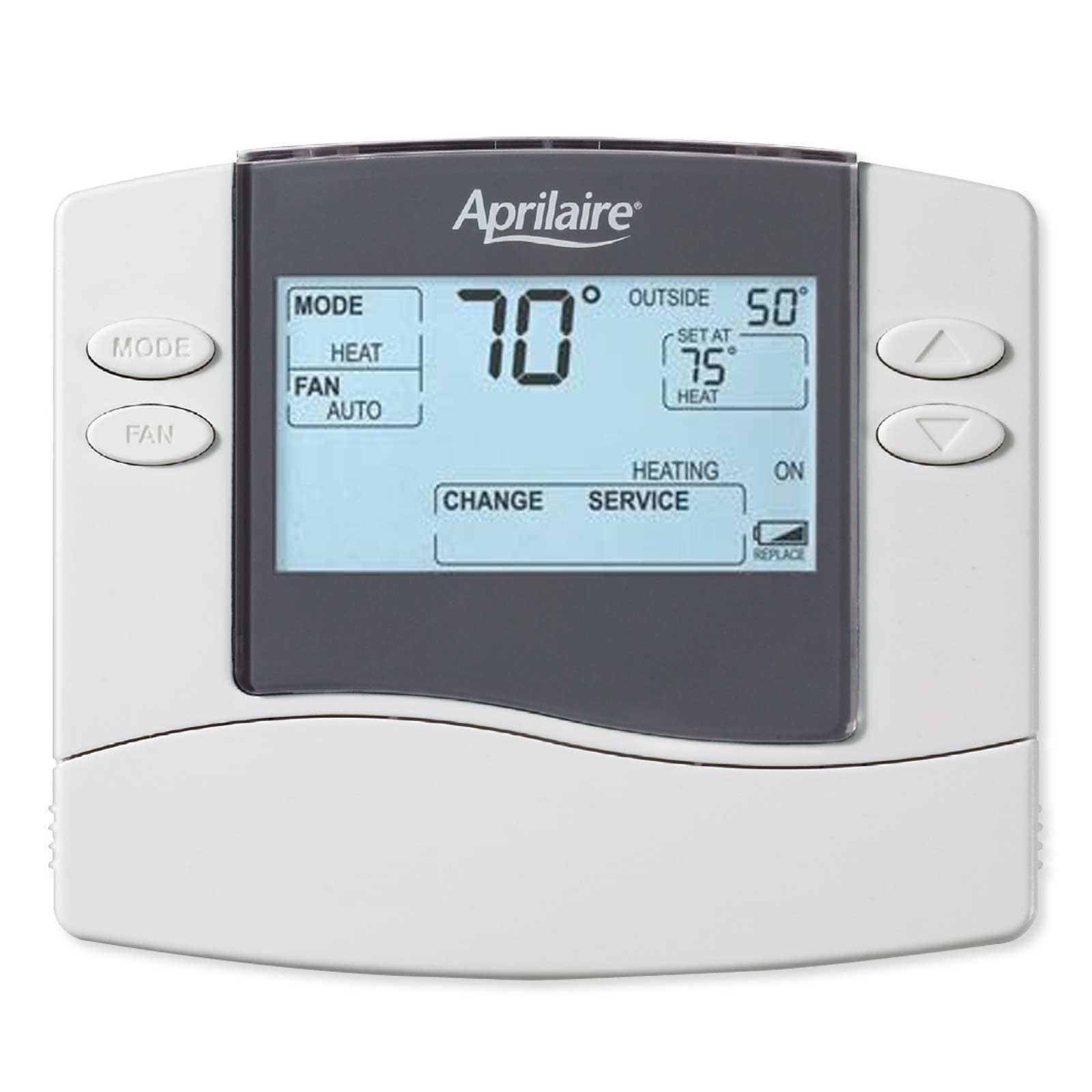 Aprilaire 8448 Digital Non-Programmable Thermostat - Multi-Stage Heat/Cool & Heat Pump HVAC System Control for Home & Office Temperature Regulation