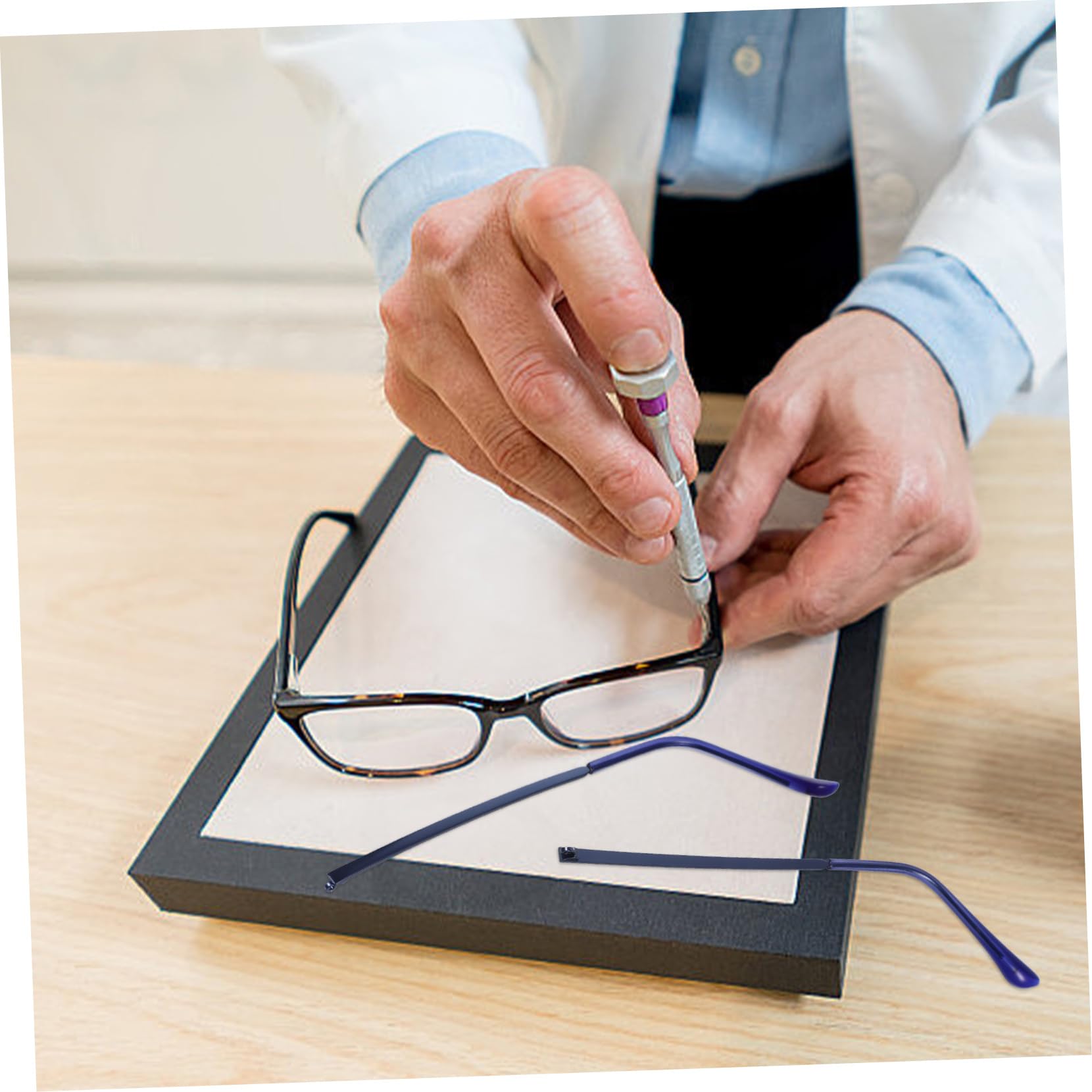 KOMBIUDA Metal Eyeglass Temple Replacement - Easy to Install Glasses Arm for Eyeglass Frames | Perfect for Repairing Broken or Worn-Out Glasses at Home or Office
