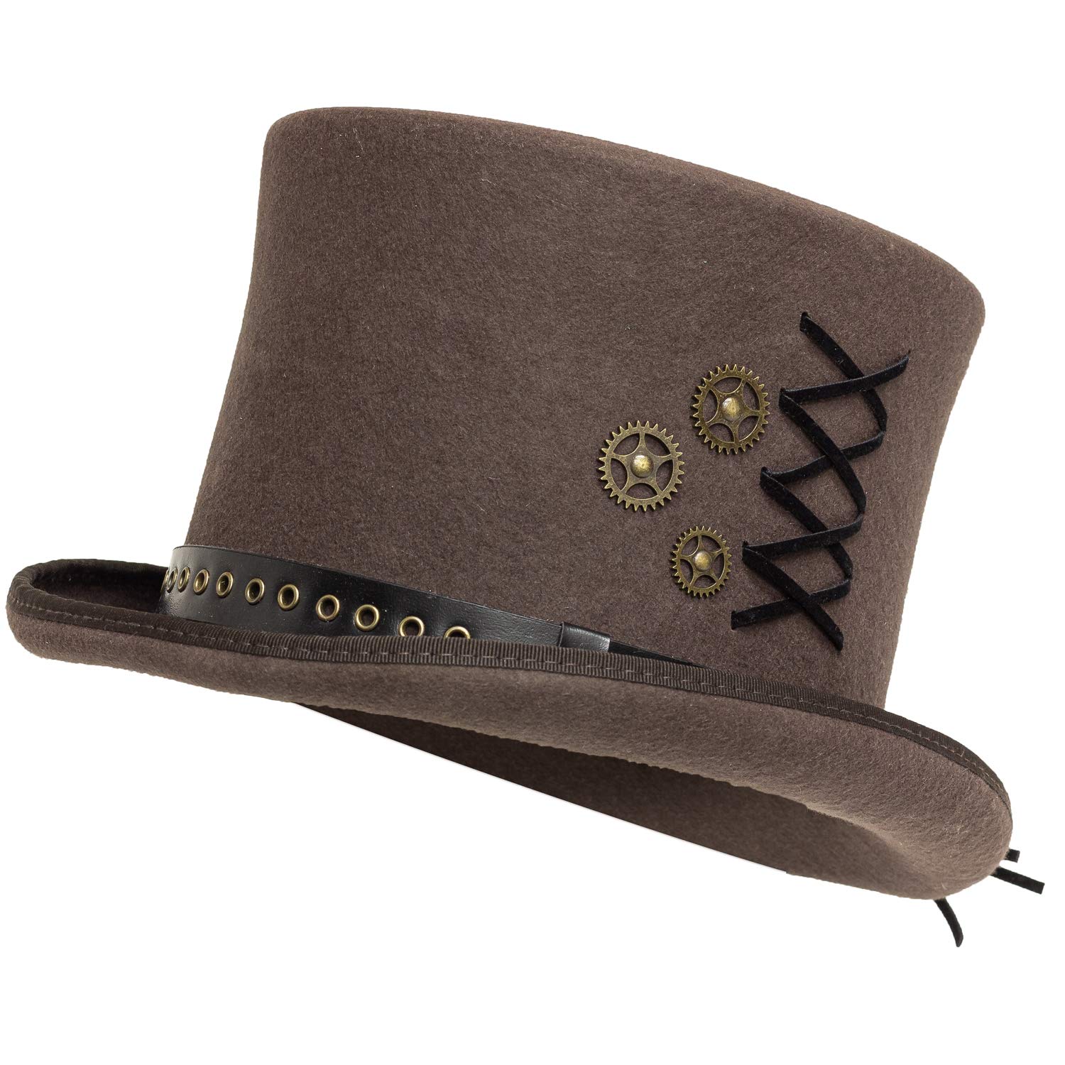 Steampunk Top Hat for Men & Women - Elegant Black Victorian Style Hat for Cosplay, Halloween, and Gothic Fashion | Perfect for Costume Parties, Themed Events, and Vintage Outfits