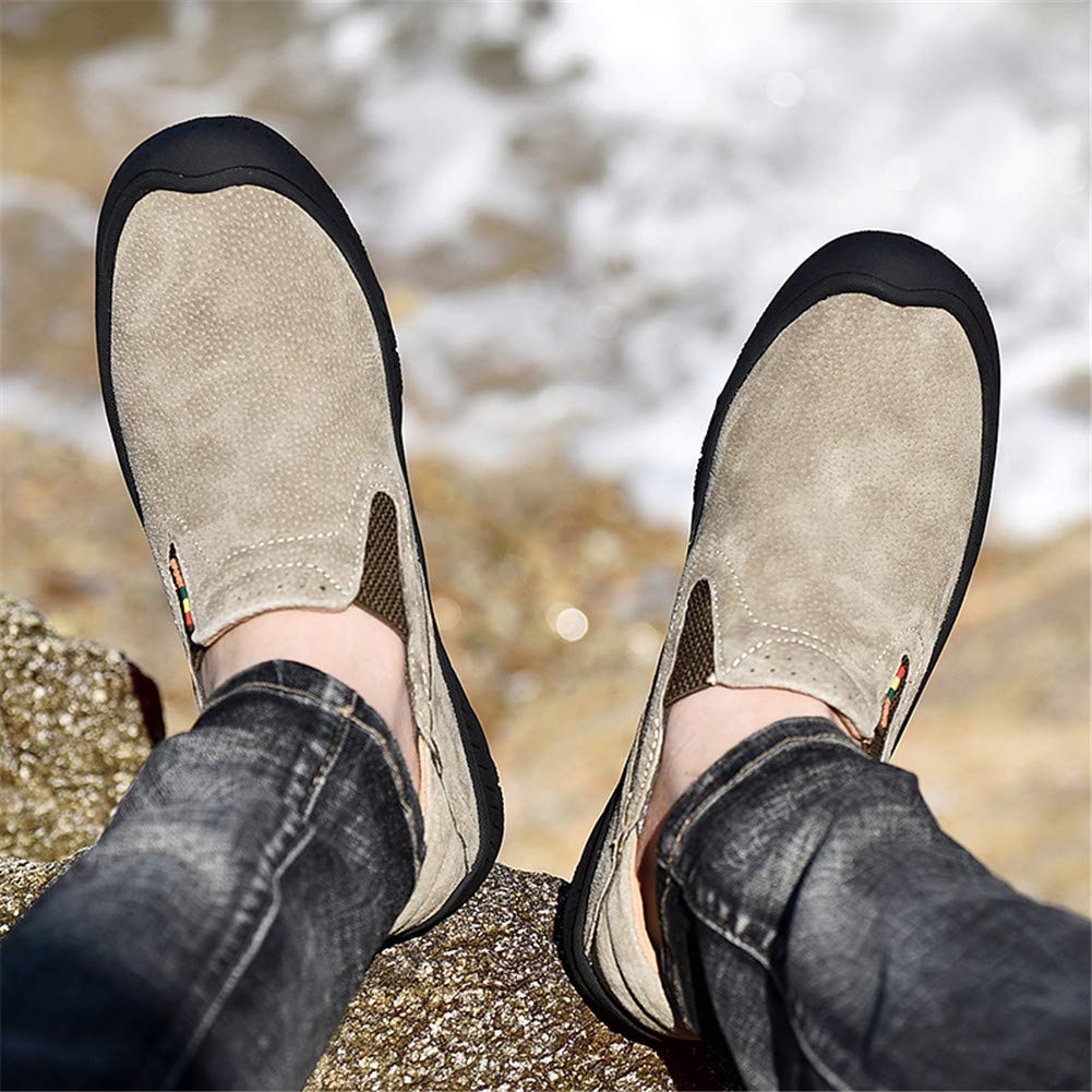 **LEADER SHOW Men's Slip-On Hiking Shoes - Lightweight Outdoor Walking Shoes for Men, Comfortable Casual Loafers - Perfect for Hiking, Travel & Everyday Wear**