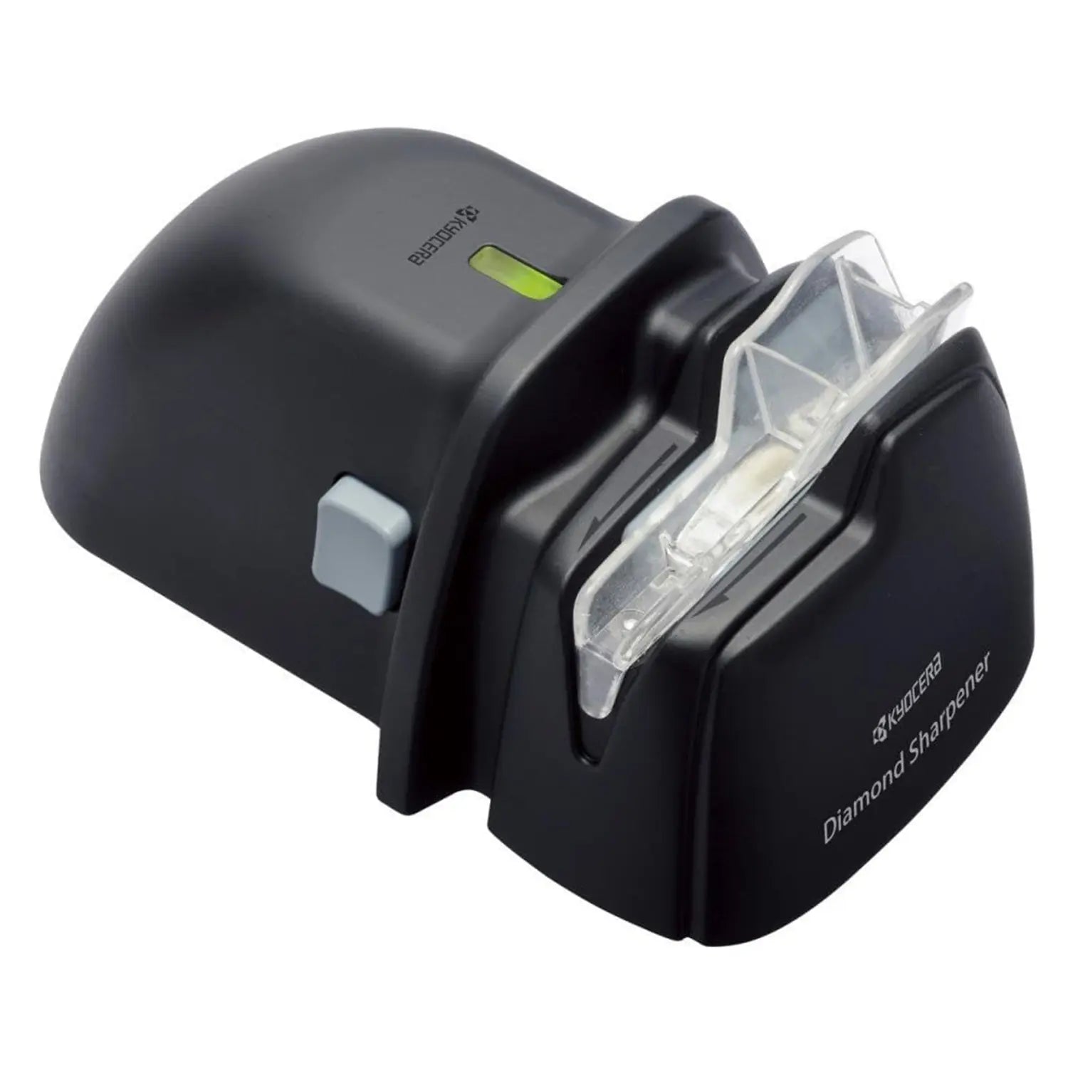 Kyocera Electric Diamond Knife Sharpener for Double Edged Blades - Professional Kitchen Knife Sharpening Tool for Chefs & Home Cooks - Perfect for Kitchen, Camping & Outdoor Use