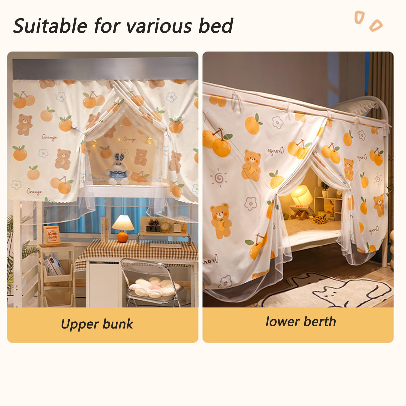 CYzpf Portable Mosquito Net for Bed - Breathable Hanging Canopy Curtains, Easy Installation for Dorm, Bedroom & Indoor Use | Perfect for Students, Travel & Cozy Sleep