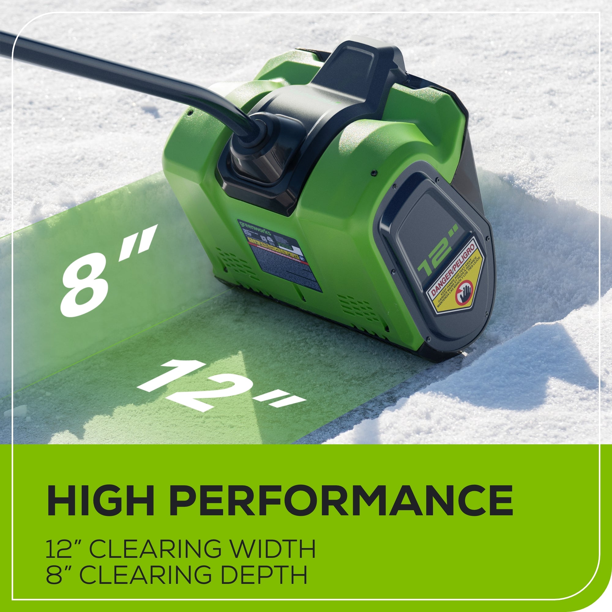 48V (2x24V) 12-Inch Cordless Battery Snow Shovel with 2x4.0Ah Batteries & Dual Port Charger - Perfect for Driveways, Sidewalks, and Small Yard Snow Removal