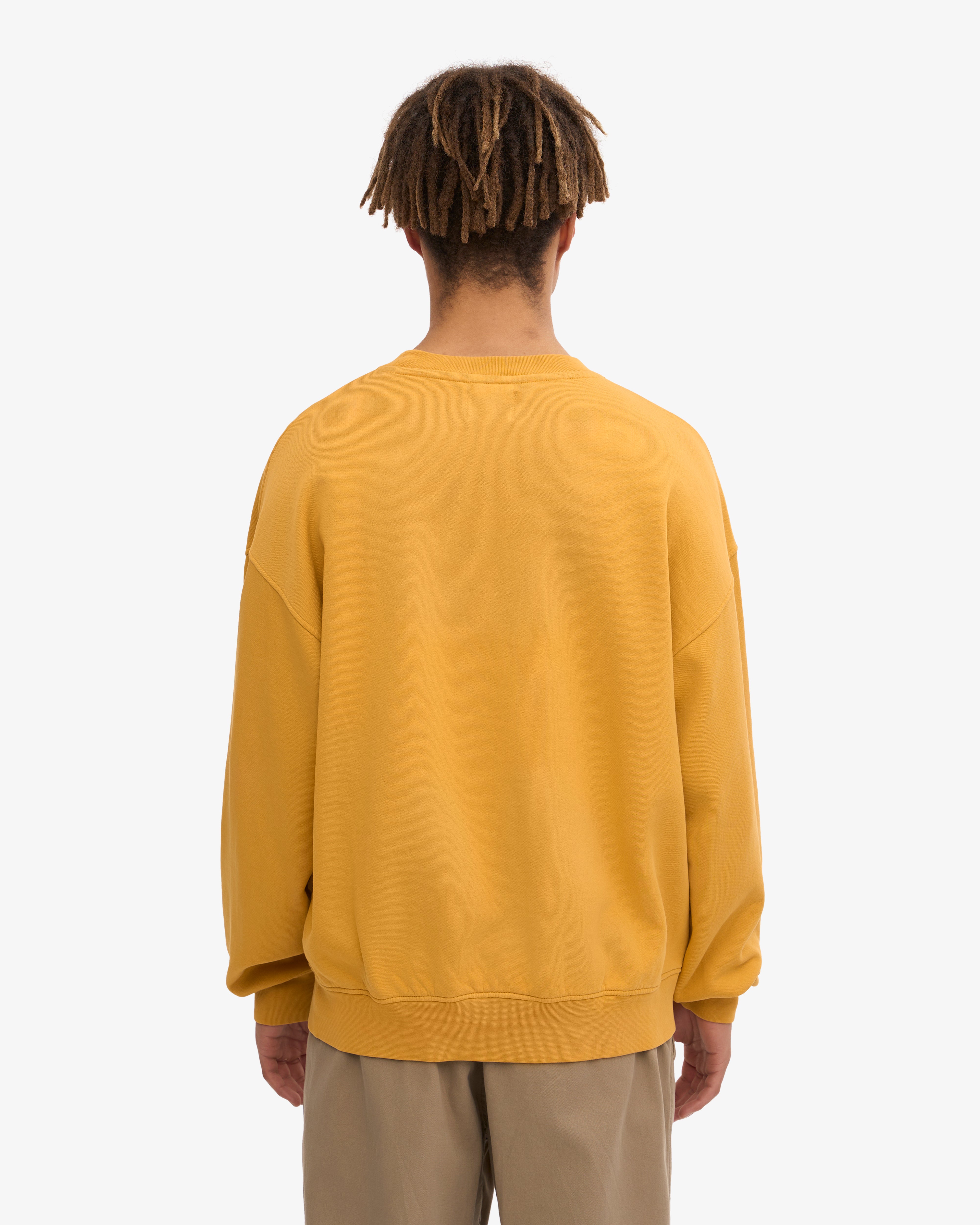 Organic Oversized Crew Neck Sweatshirt - Soft & Comfortable Burned Yellow Pullover for Women & Men | Perfect for Casual Wear, Loungewear & Street Style Fashion