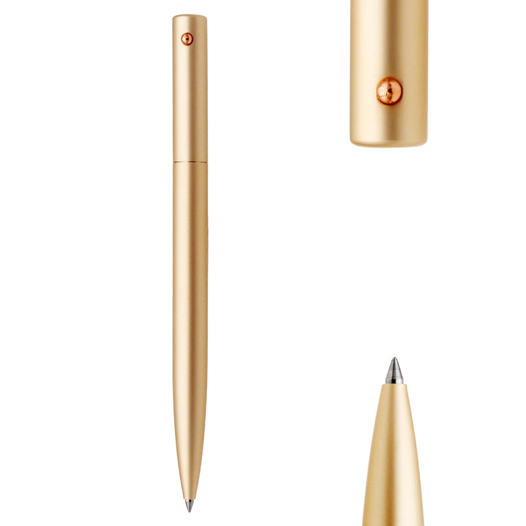 DUNBONG Retractable 0.5mm Medium Point Ballpoint Pen - Smooth Black Gel Ink with Golden Barrel - Perfect for Office, School, Note Taking & Gift Giving