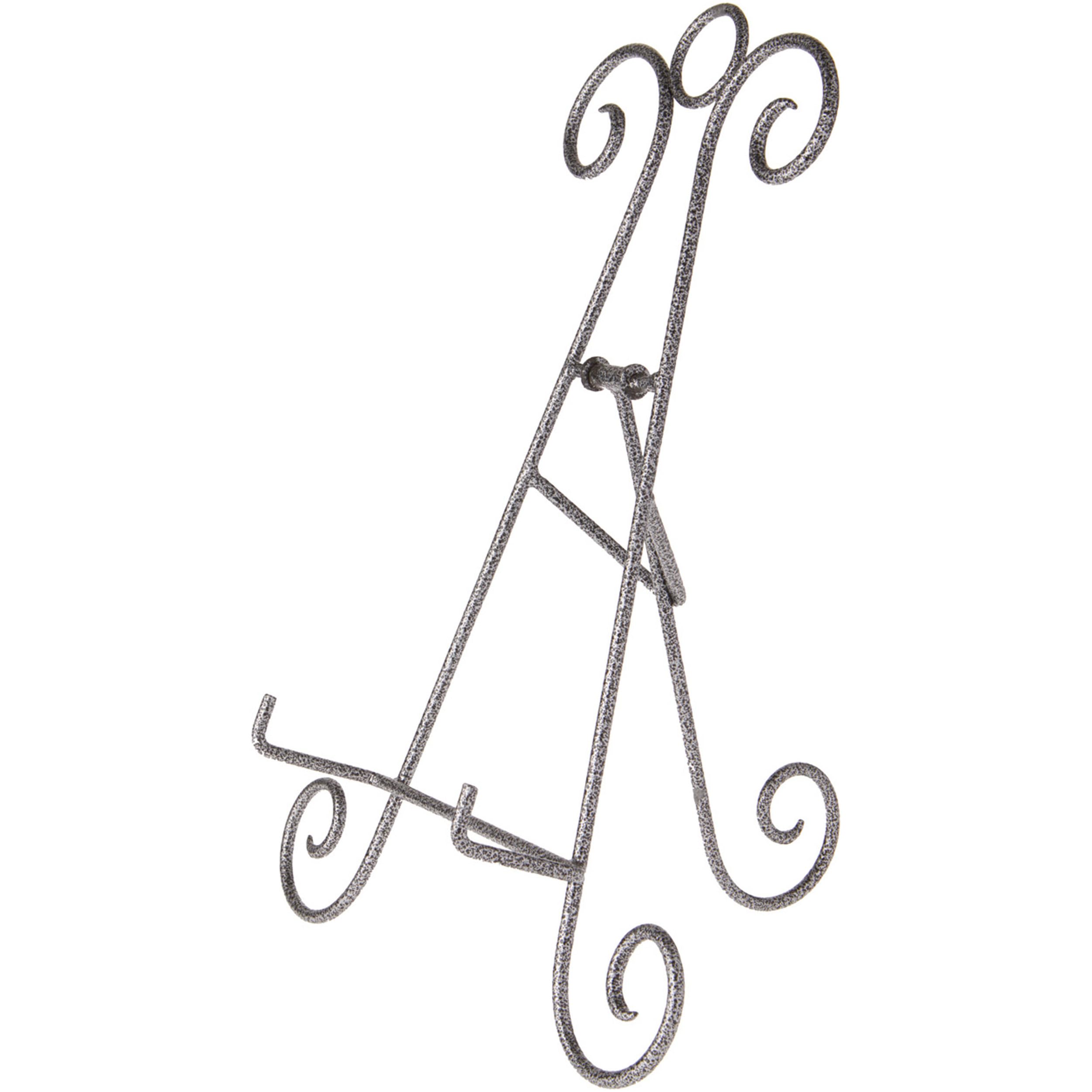 Antique Silver Collapsible Easel Stand - 15