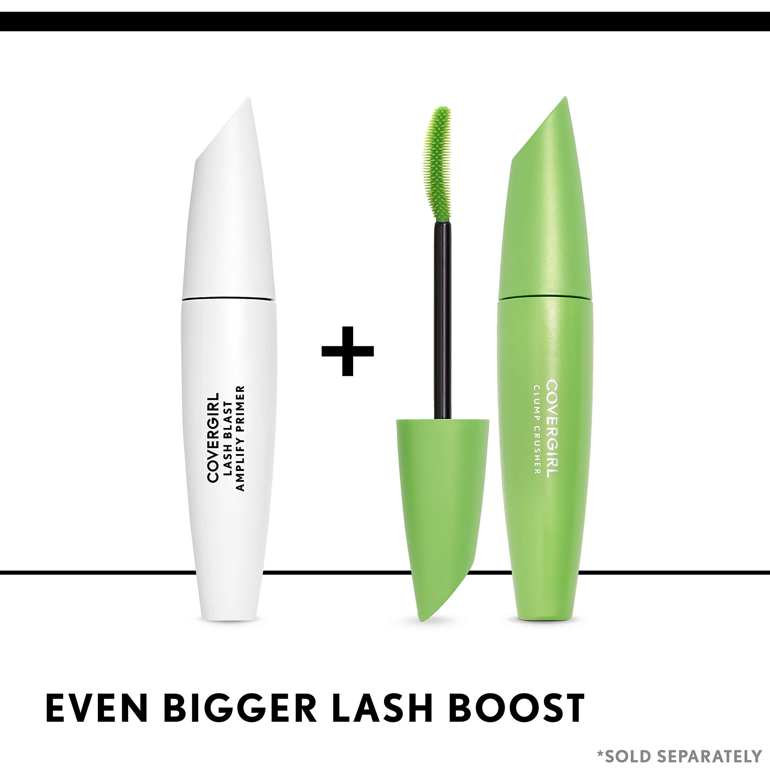 COVERGIRL Lash Blast Clump Crusher Mascara - Very Black Waterproof Volumizing Mascara - Twin Pack (2 x 0.44 Fl Oz) - Lengthening & Clump-Free Lashes for Day & Night Makeup Looks