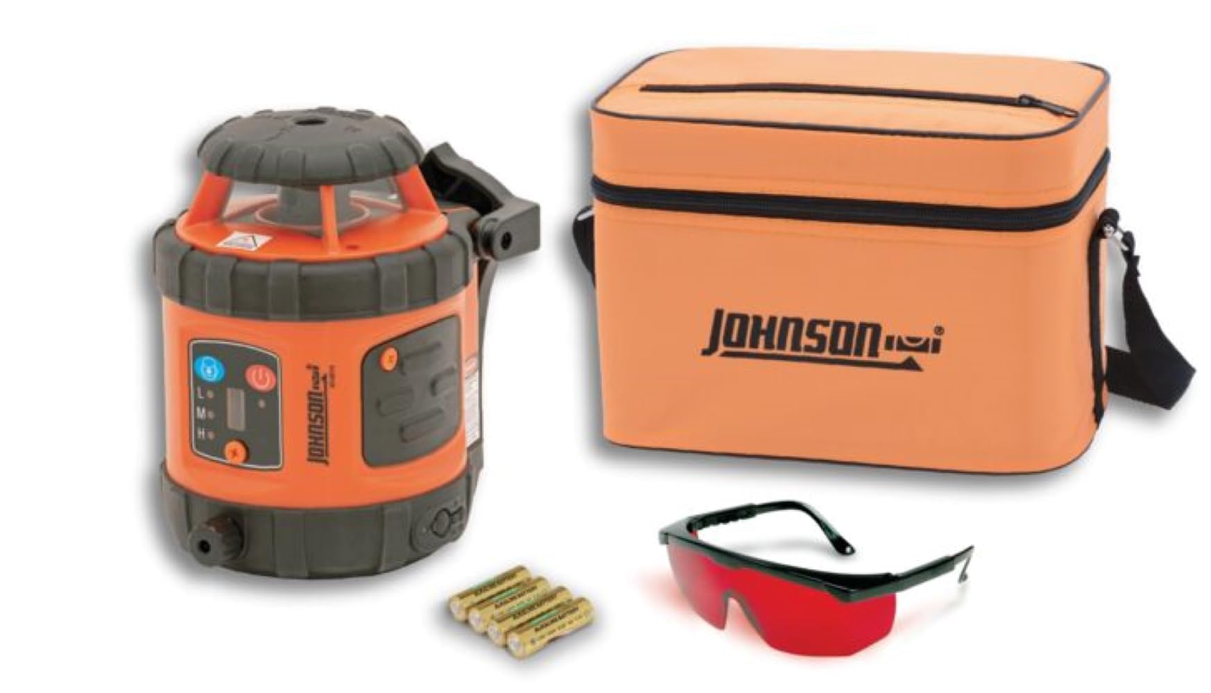 Johnson Level & Tool 40-6515 Self-Leveling Rotary Laser Level Kit - Red Beam, 1/4 Inch Accuracy, 360° Coverage - Perfect for Construction, Landscaping & DIY Home Projects