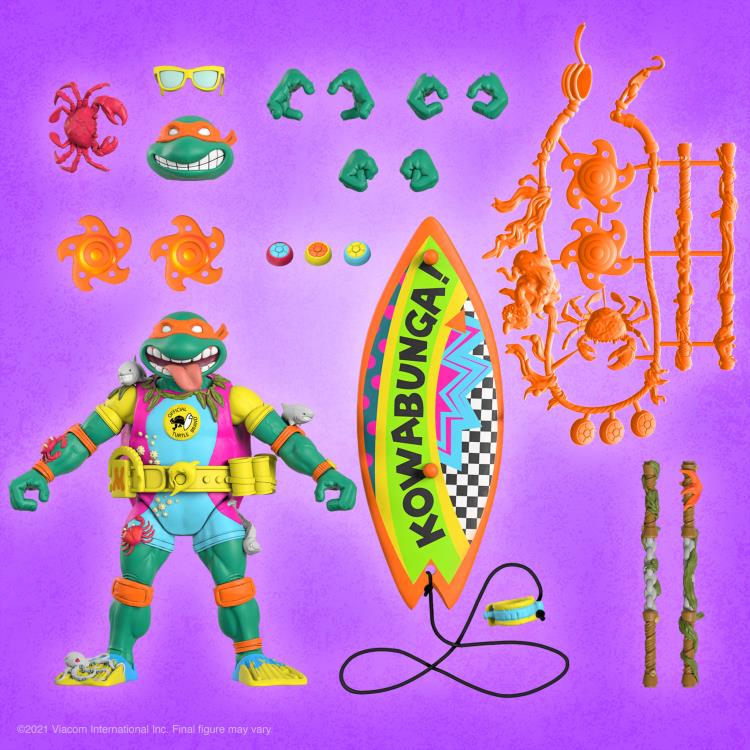 Teenage Mutant Ninja Turtles ULTIMATES! Sewer Surfer Mike Action Figure - Collectible TMNT Toy for Kids & Adults - Perfect for Display, Play & Nostalgic Gift Giving