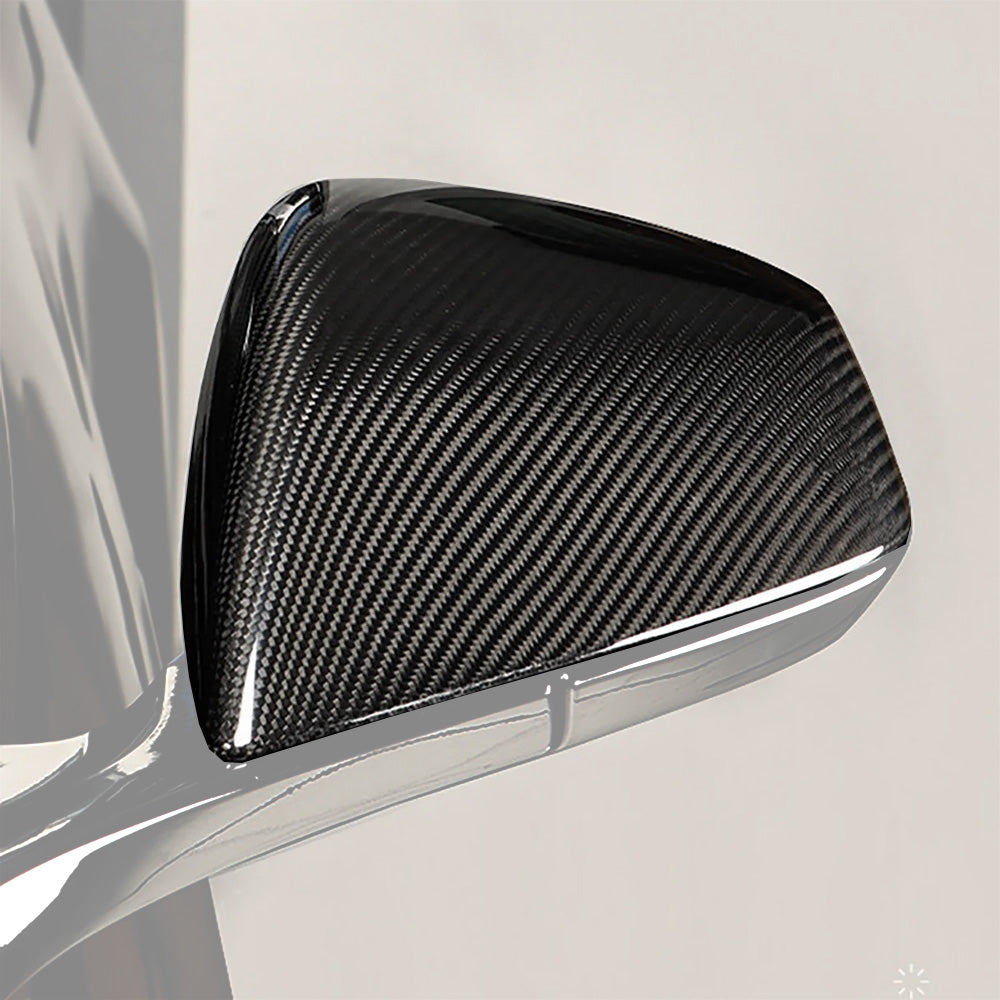 Premium Real Carbon Fiber Mirror Covers for Tesla Model S (2014-2025) - Compatible with Pre-Refresh & Newer Models - Lightweight & Durable Exterior Upgrade for Enhanced Style & Protection