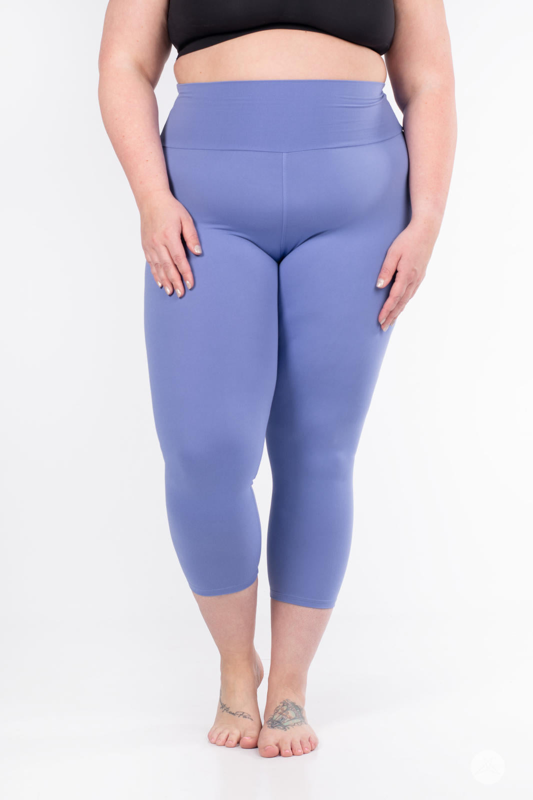 High Waisted Workout Leggings for Women - Solid Color Yoga Pants with Wide Waistband - Perfect for Gym, Running & Lounge Wear