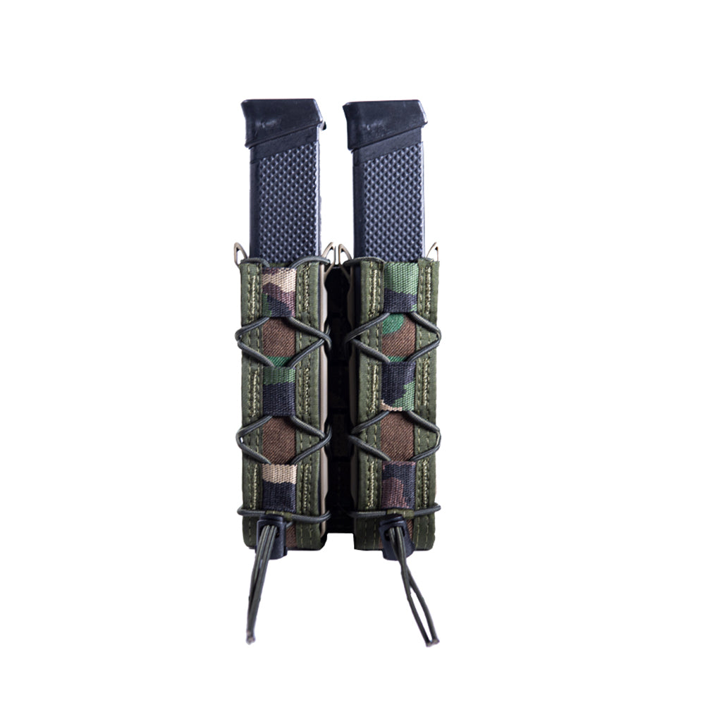 High-Speed Gear Double Extended Pistol & Baton TACO Pouch | Durable USA-Made Tactical Holster for Military, Police & Outdoor Enthusiasts | Perfect for Range Training, Duty Belts & Tactical Gear Organization