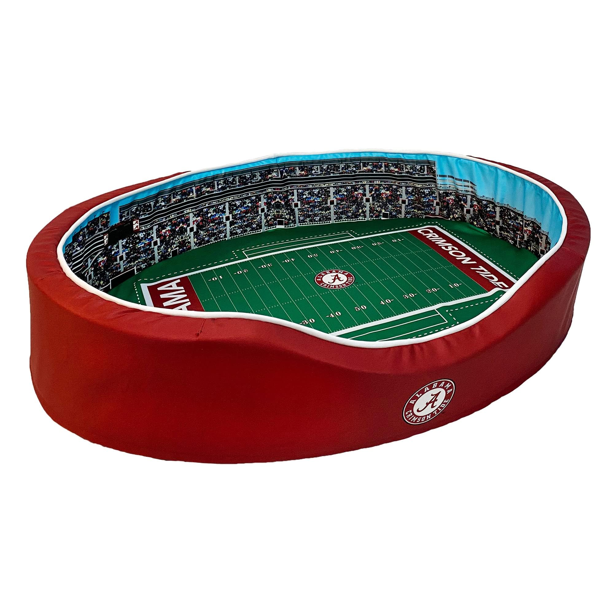 StadiumSpot Oval Dog Bed - Large Size for Big Dogs, Comfortable Pet Bed with Removable Washable Cover - Perfect for Home, Crate, or Travel Use