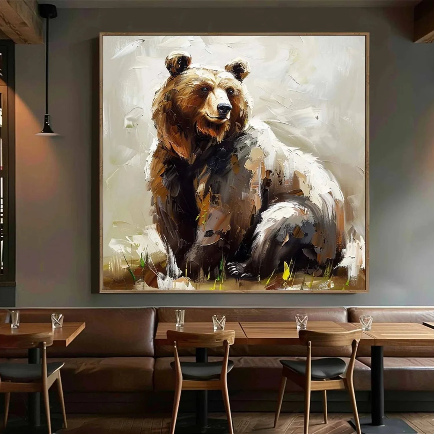 Frameless Stretched Canvas Animal Art Painting - Modern Wildlife Wall Decor for Living Room, Bedroom & Office | AP088