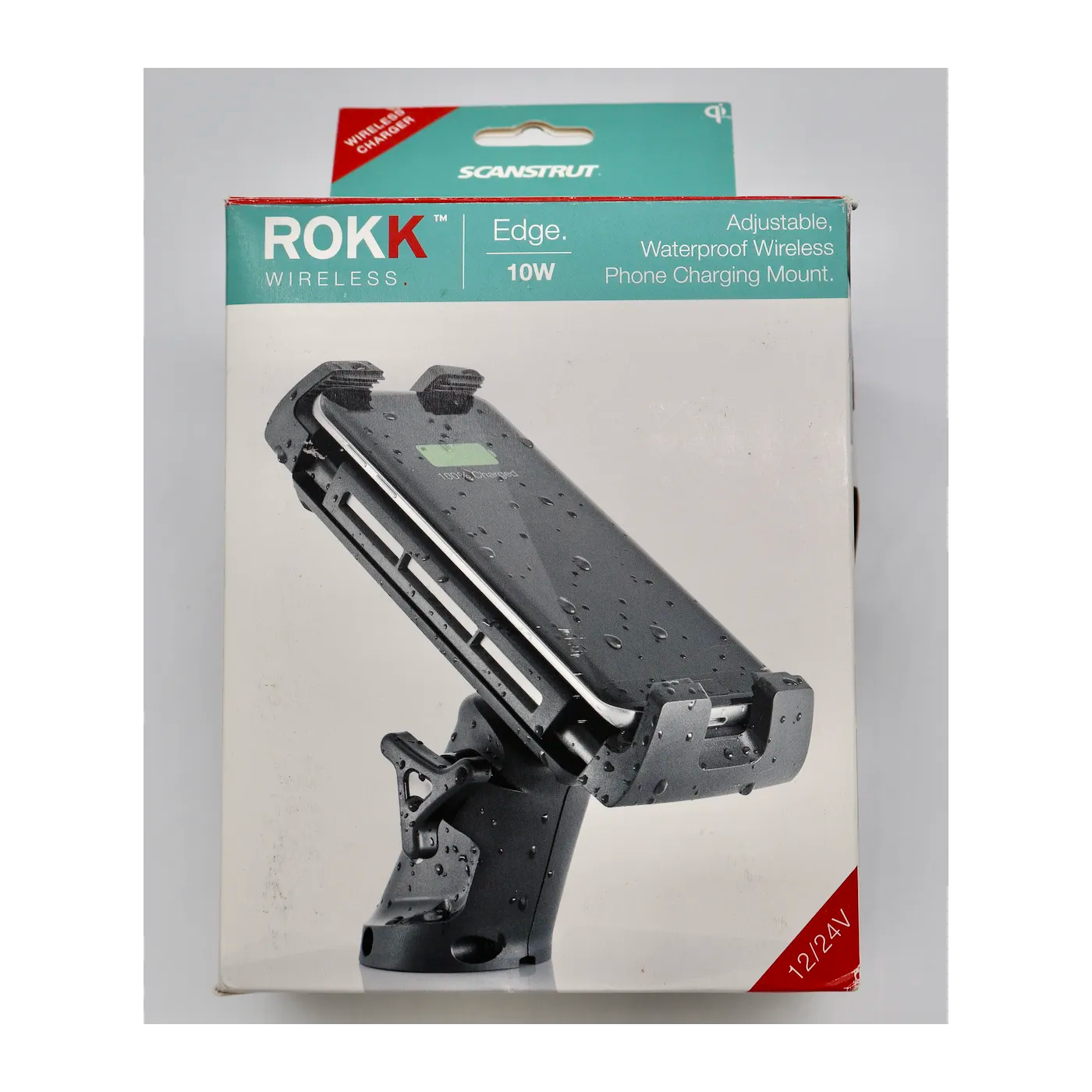 Scanstrut ROKK Wireless Edge Phone Charger - Fast Qi Charging for iPhone & Android - Open Box - Perfect for Boating, Marine & Outdoor Adventures