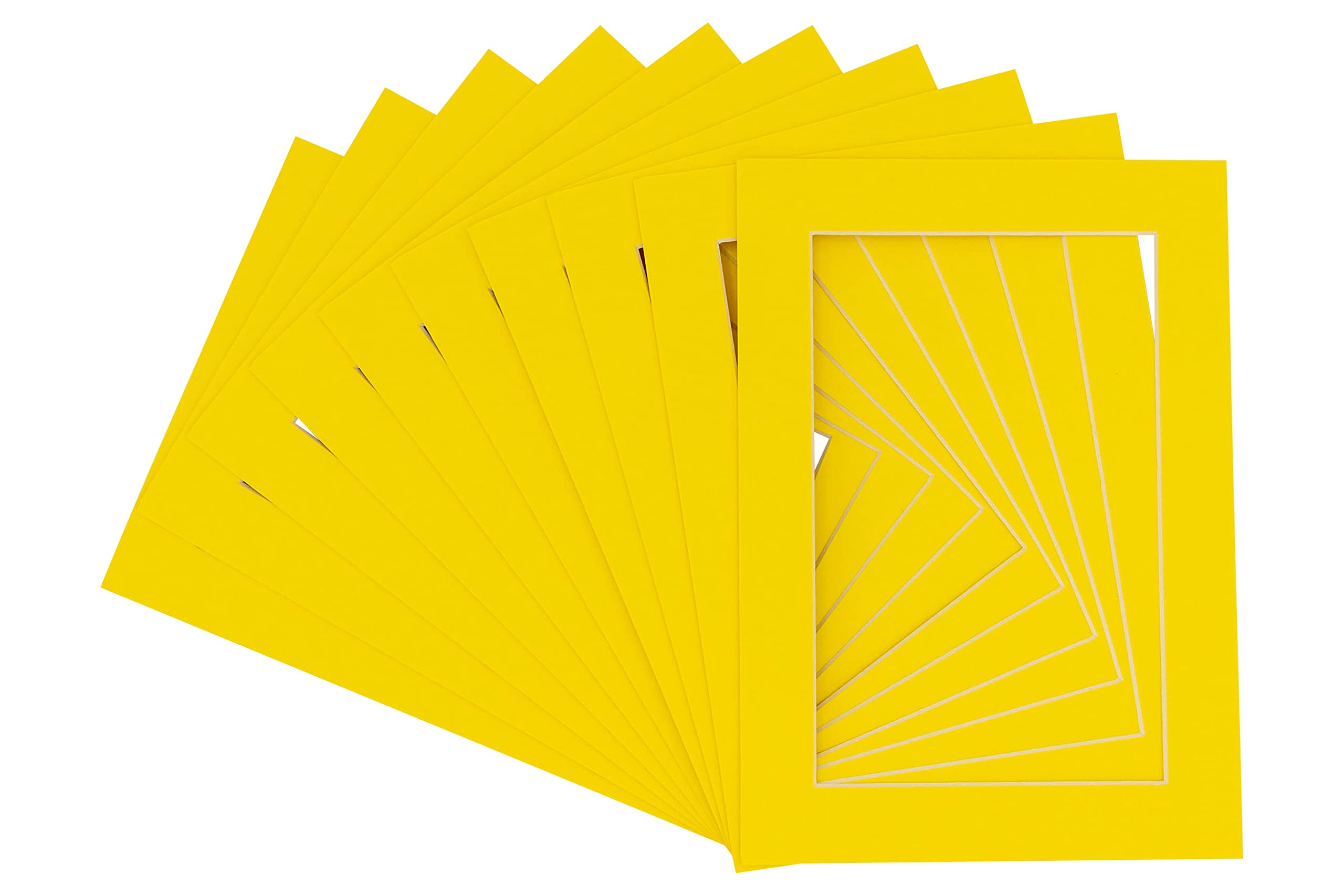 22x28 Inch Acid-Free Yellow Precut Mat Board for 18x24 Photos - Bevel Cut Picture Mat for 22x28 Frames - Display Art, Posters & Certificates - Perfect for Home Decor, Gallery Walls & Professional Presentations