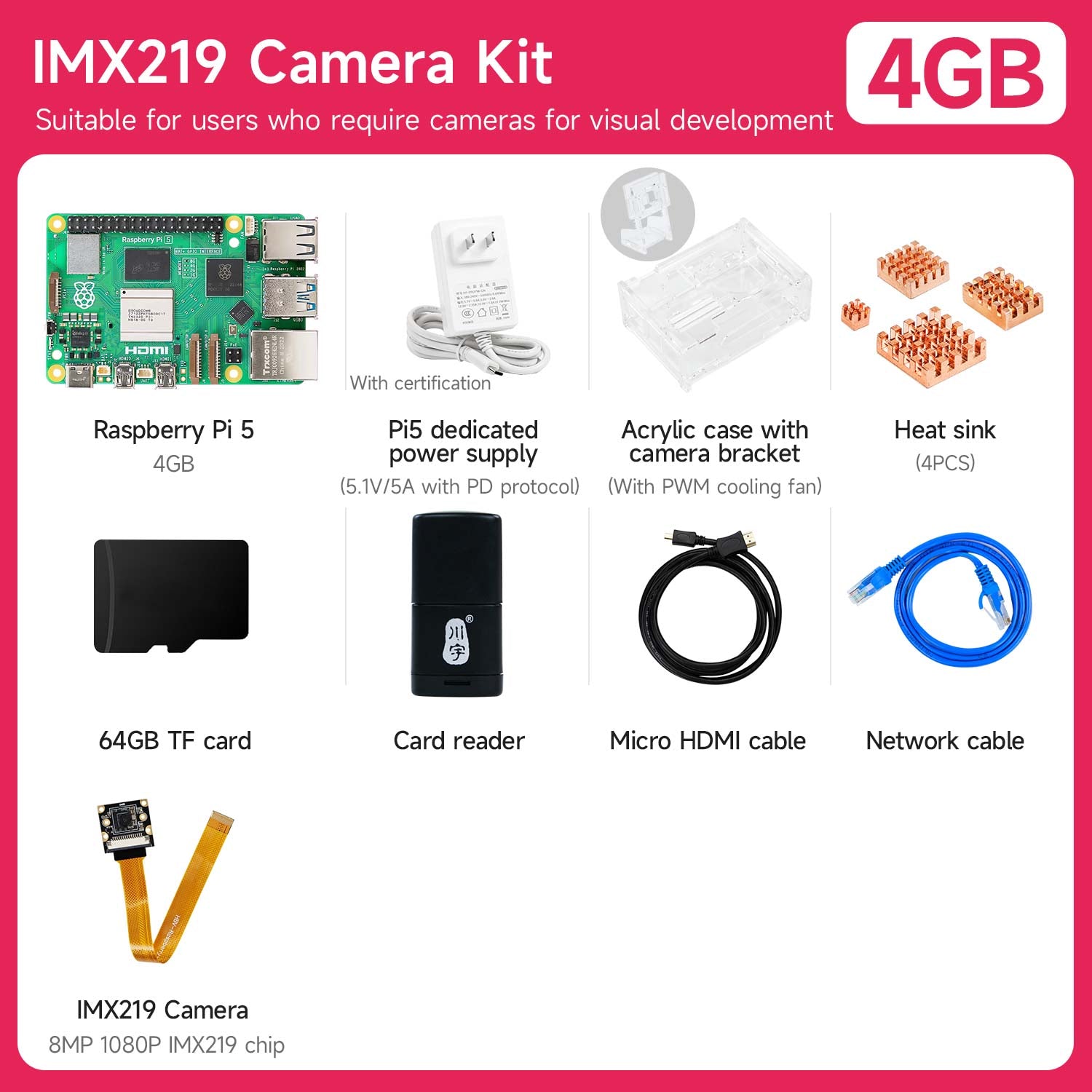 Raspberry Pi 5 Single Board Computer with Starter Kit (2GB/4GB/8GB/16GB RAM) - DIY Electronics, IoT Projects, Home Automation & STEM Learning