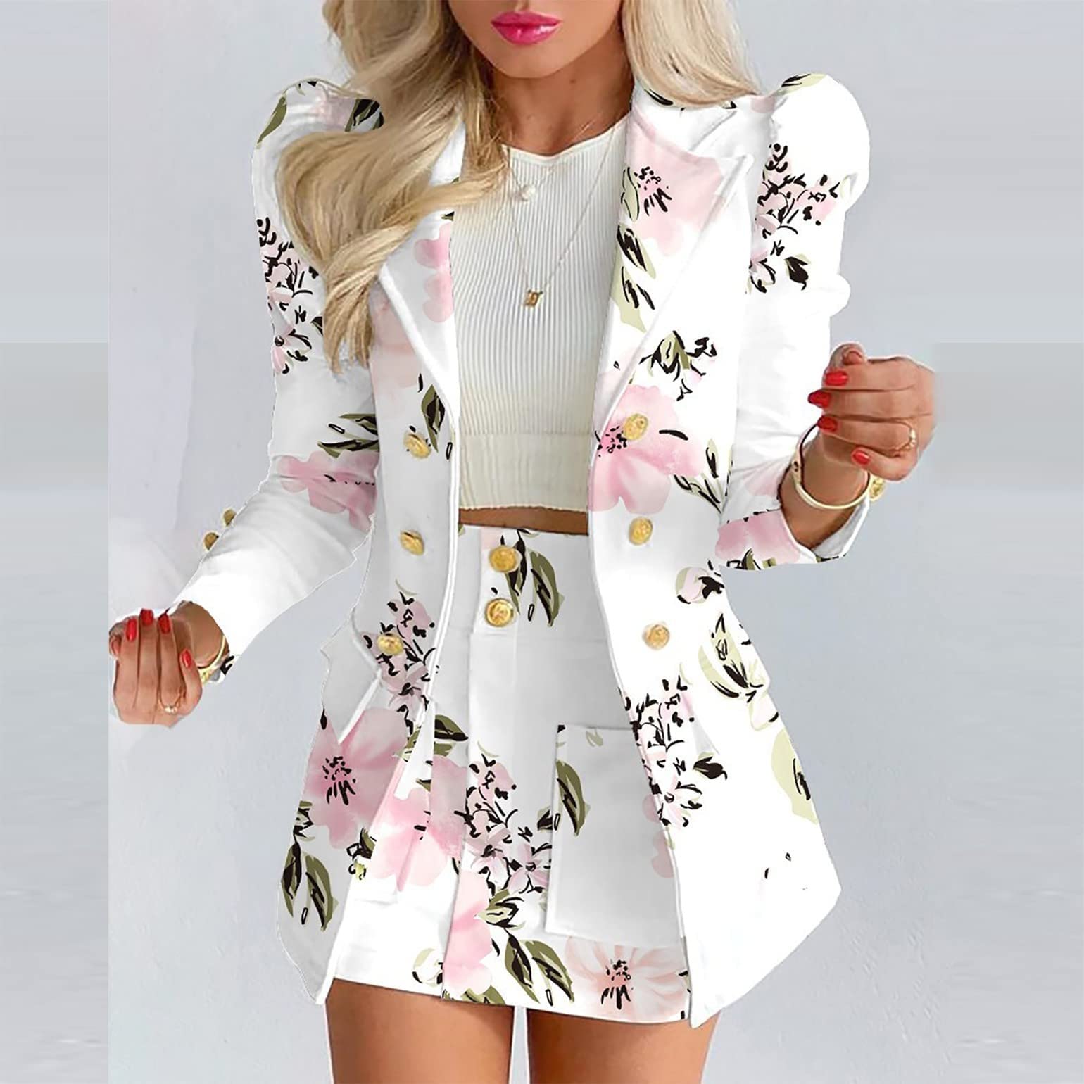 Oelaio Women's 2-Piece Blazer Outfit Set - Long Sleeve Open Front Casual Office Wear for Spring Summer Fall 2024 | Perfect for Business Meetings, Work Attire & Dressy Occasions