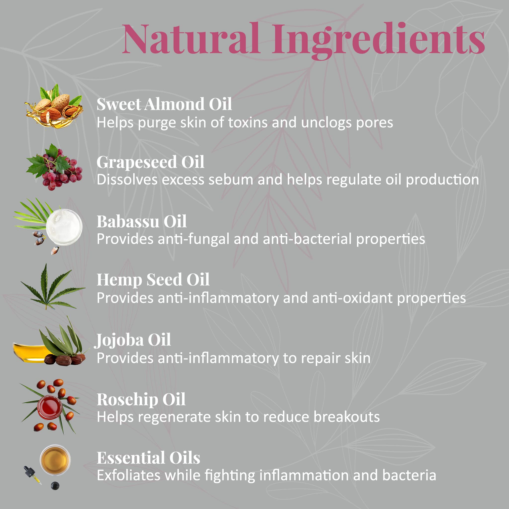 J&L Naturals Organic Face & Body Oil for All Skin Types - Oily, Sensitive, Dry, Combination & Mature Skin | Hydrating & Nourishing with Jojoba, Grapeseed & Sunflower Oil | 1 Fl Oz (5-Pack) | Perfect for Daily Skincare Routine & Sensitive Skin Care