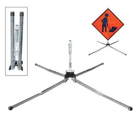 Portable Aluminum Sign Stand - 57 Inch Height for Outdoor Events, Trade Shows & Retail Displays