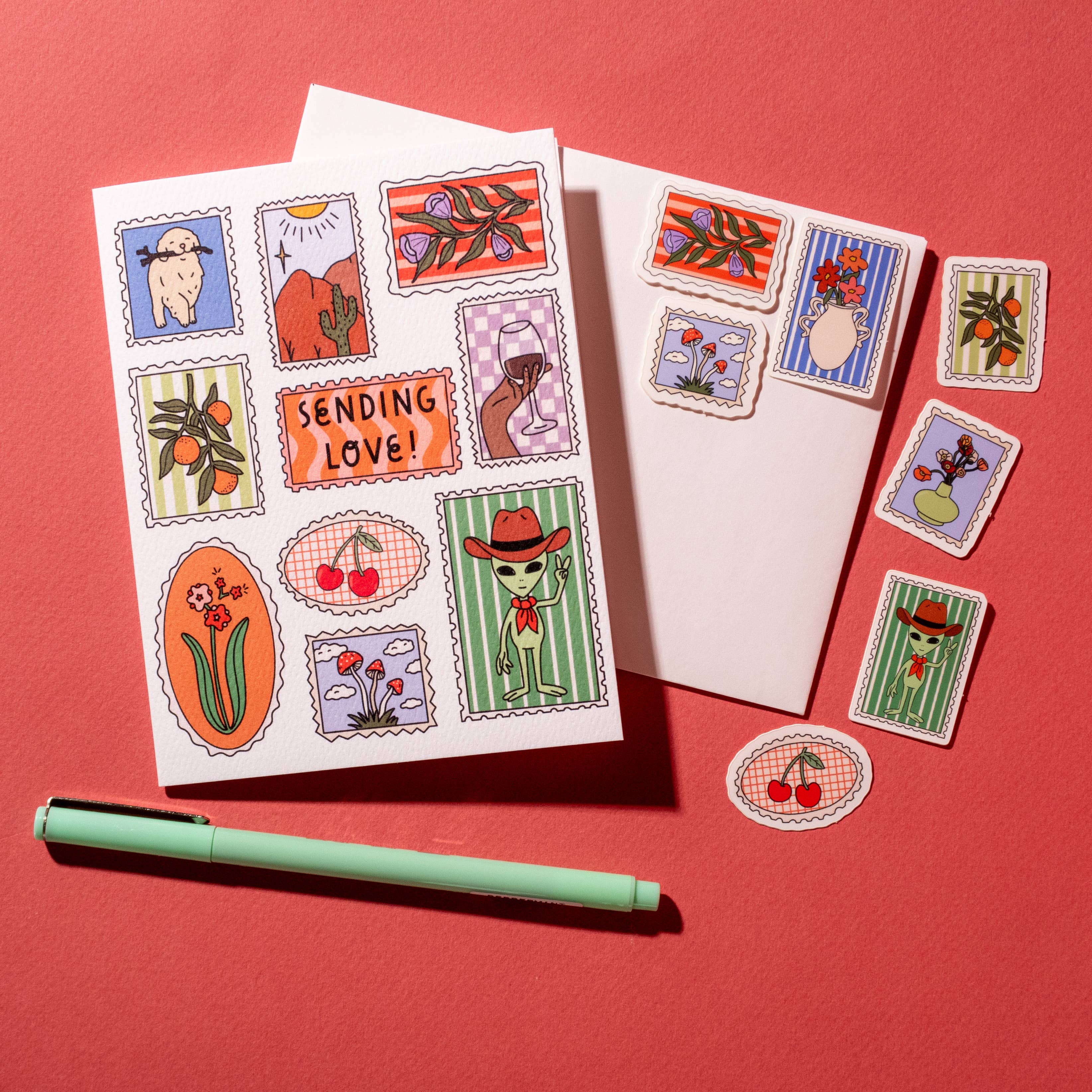 Stamp Sticker Collection Set - 100+ Unique Designs for Scrapbooking, Journaling & DIY Crafts - Perfect for Card Making, Planner Decor & Gift Wrapping