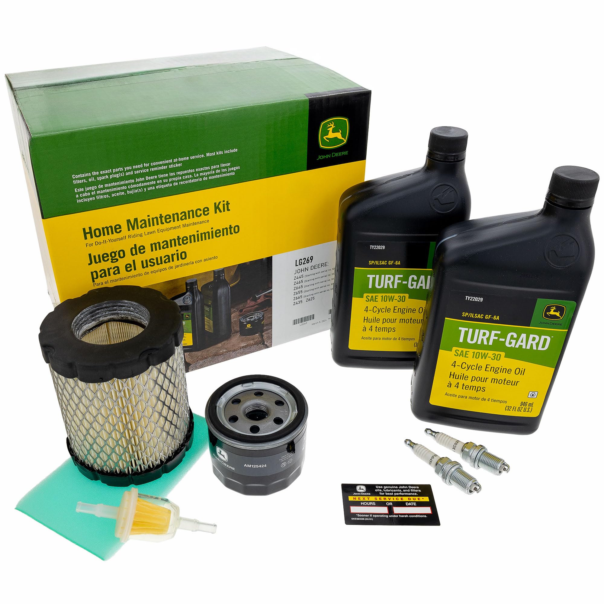 John Deere LG269 Original Equipment Maintenance Kit - Tractor & Lawn Mower Oil Change & Filter Replacement Kit (Ideal for Routine Maintenance of John Deere Tractors, Riding Mowers & Agricultural Equipment)