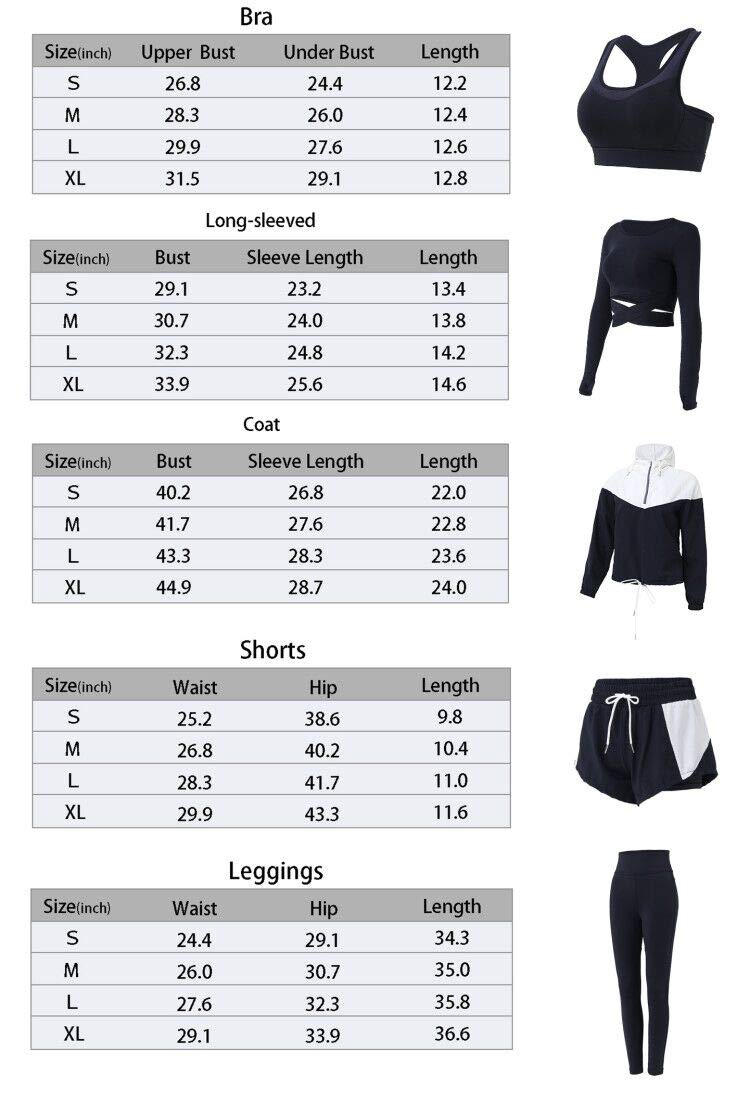 5-Piece Women's Workout Sets - Yoga Activewear Tracksuit Outfits for Gym, Running & Fitness | Inmarces Comfortable Sportswear for Women