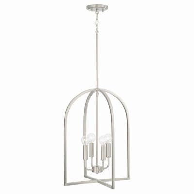 Terrah Foyer Pendant Light - Modern Farmhouse Ceiling Fixture with Clear Glass Shade for Entryway, Hallway & Staircase Lighting | Indoor Home Decor