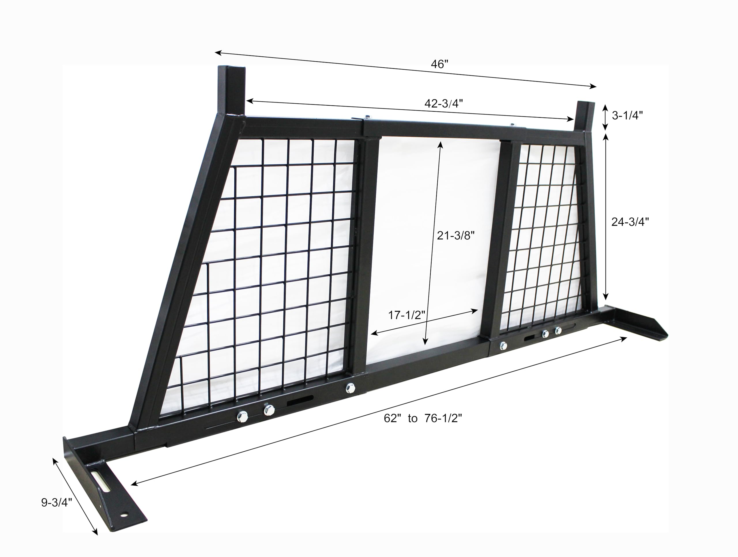 MaxxHaul 50257 Heavy Duty Adjustable Steel Truck Bed Headache Rack - Universal Fit for Pickup Trucks, Secure Cargo Protection & Enhanced Safety - Perfect for Hauling, Construction & Off-Road Adventures
