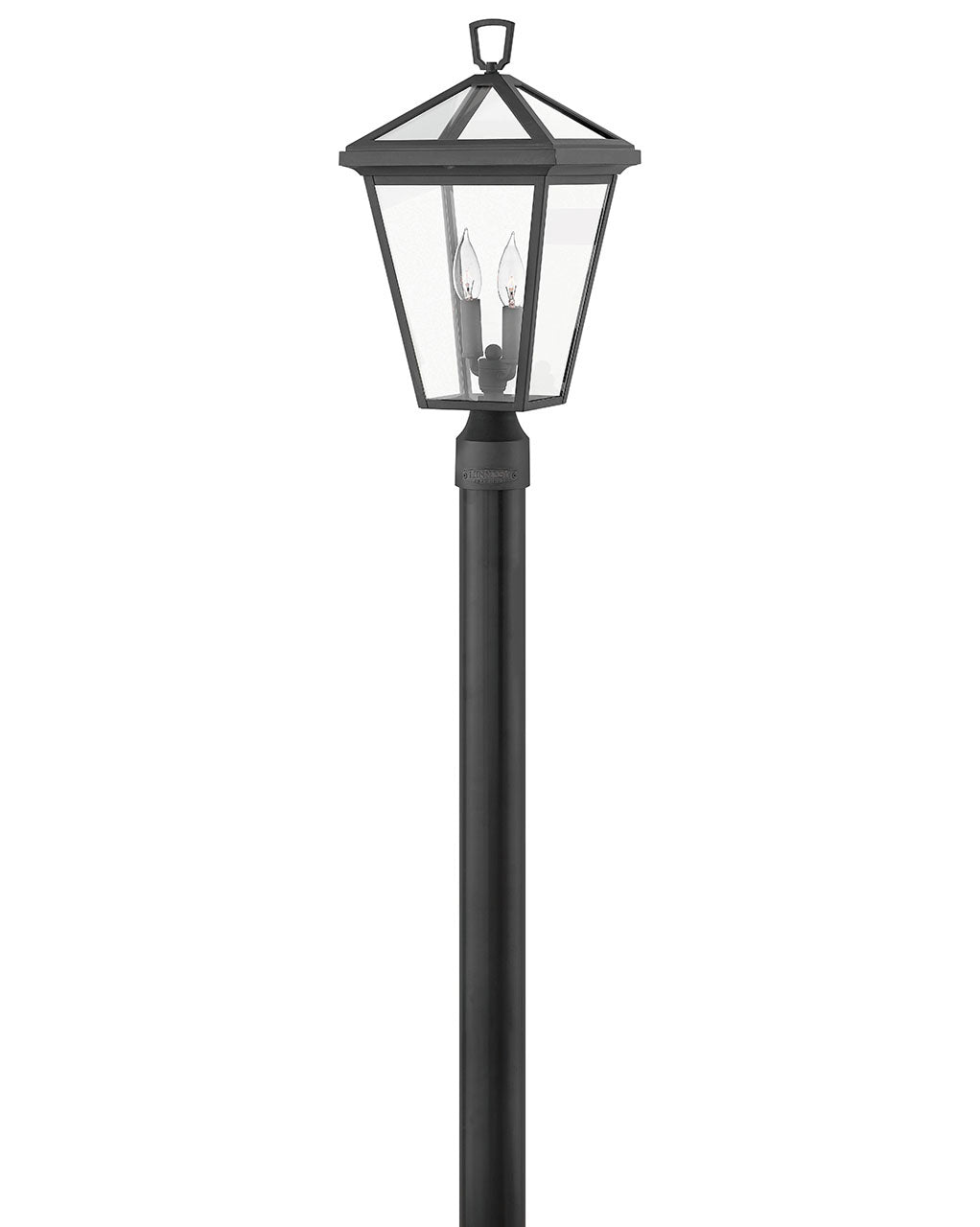 Alford Place LED Outdoor Post Top or Pier Mount Lantern - Museum Black Finish - Energy Efficient Lighting for Porch, Garden, Driveway & Walkway