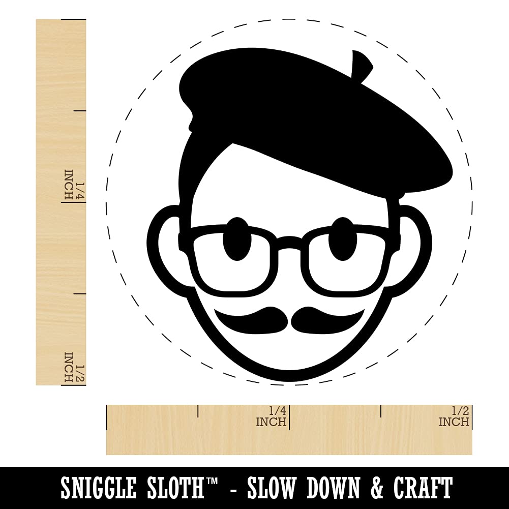 Artist Icon Self-Inking Rubber Stamp - 1/2 Inch Mini Craft Stamp with Black Ink for Scrapbooking, Journaling, Planners & DIY Projects - Perfect for Card Making, Gift Wrapping & Stationery