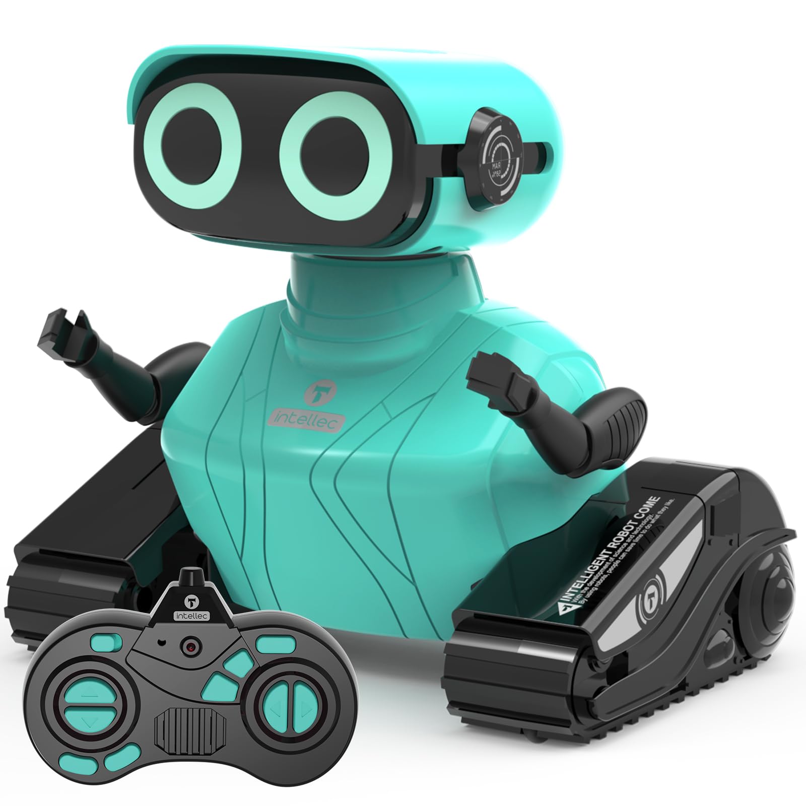 GILOBABY Remote Control Robot Toy for Kids - Interactive RC Robot with LED Eyes, Flexible Head & Arms, Dancing & Music - STEM Learning Toy for Boys & Girls Ages 3+ (Blue) | Perfect Birthday Gift & Fun Playtime Companion