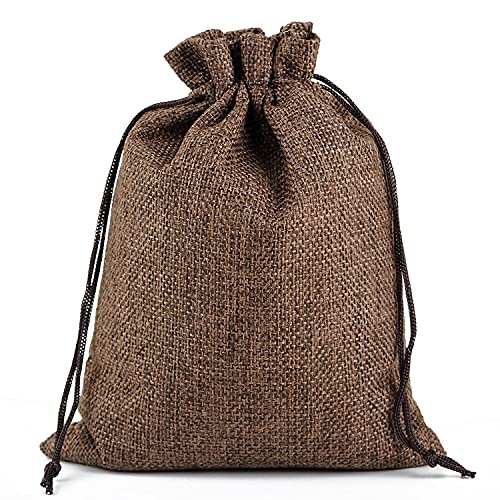 10-Pack Natural Jute Drawstring Bags - Durable Burlap Storage Pouches for Jewelry, DIY Crafts, Wedding Favors, Party Gifts | Perfect for Christmas, Halloween, Graduation & Special Occasions | Reusable Eco-Friendly Gift Packaging Solution