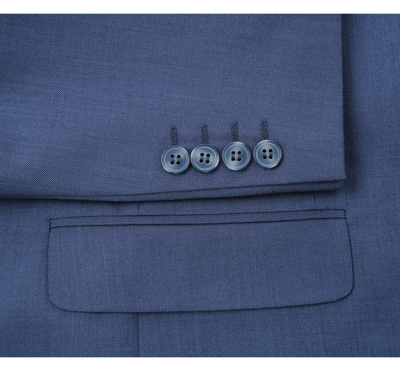 Alessandro Vitello by Renoir 2-Piece Classic Fit Notch Lapel Navy Suit 2106 | Premium Business Attire for Weddings, Office & Formal Events