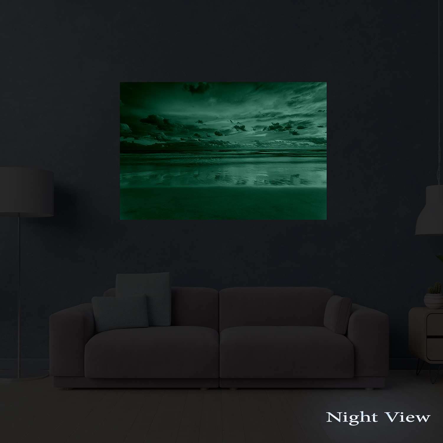Starry Night Canvas Wall Art - Purple Sunset Sky Painting for Living Room Decor, 32x48 Inch, Perfect for Home, Bedroom & Office Wall Decor